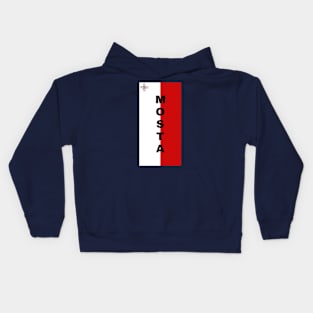 Mosta City in Malta Flag Vertical Kids Hoodie